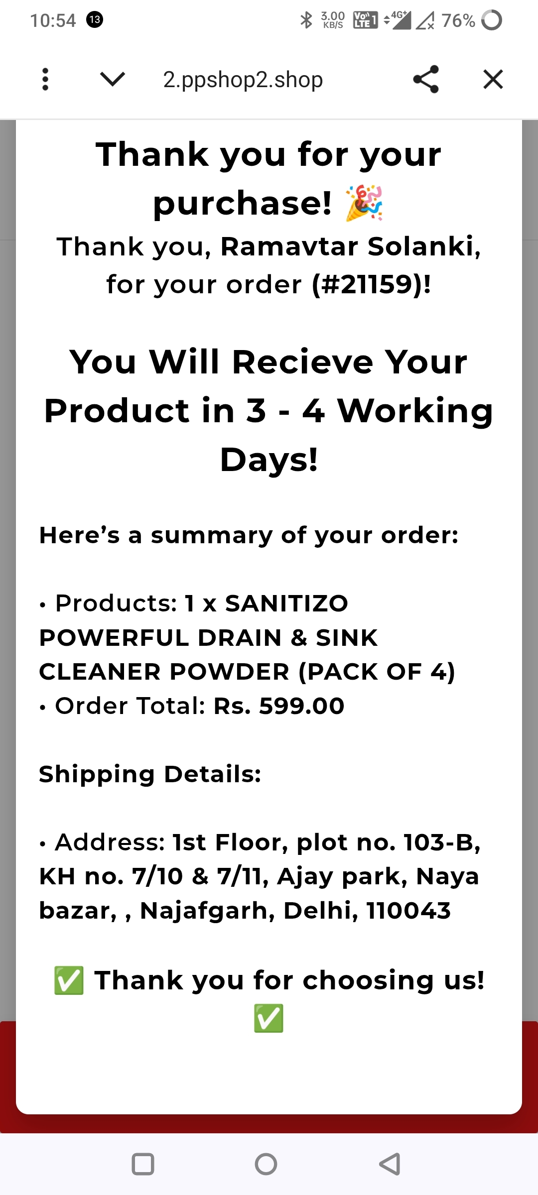 Sink Toilet  liquid Powder.