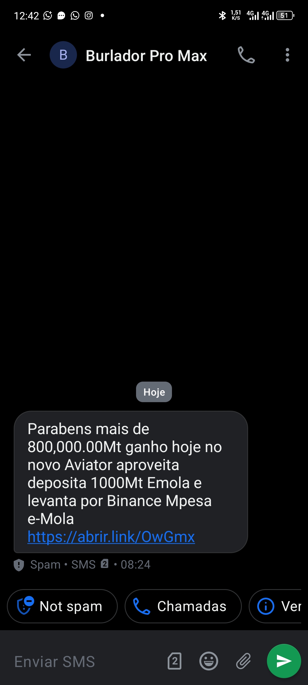 Beware of links sent by strangers 