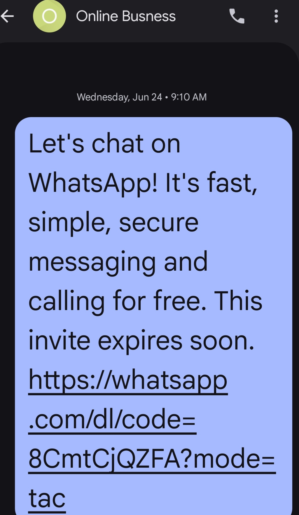 Request if it's scam