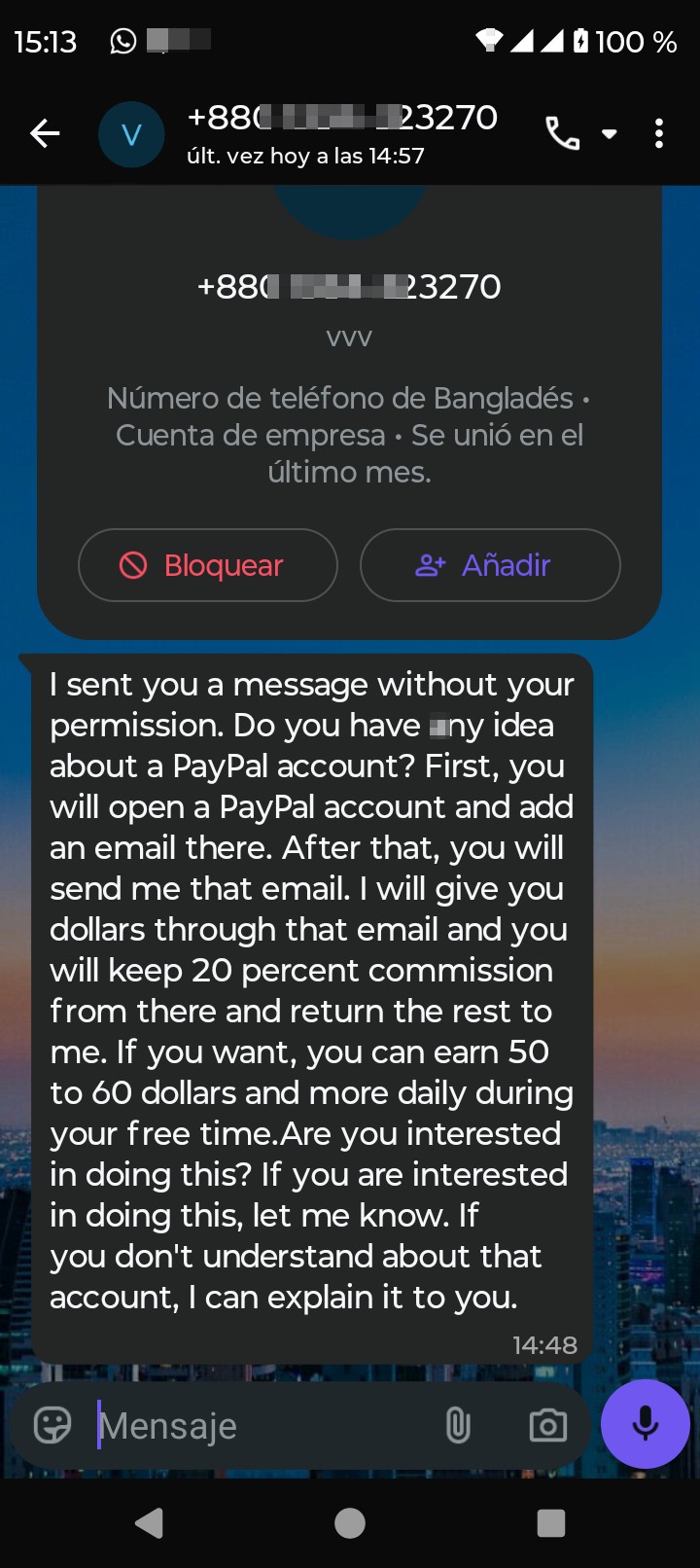 Scam or theft, but it still needs to be reported