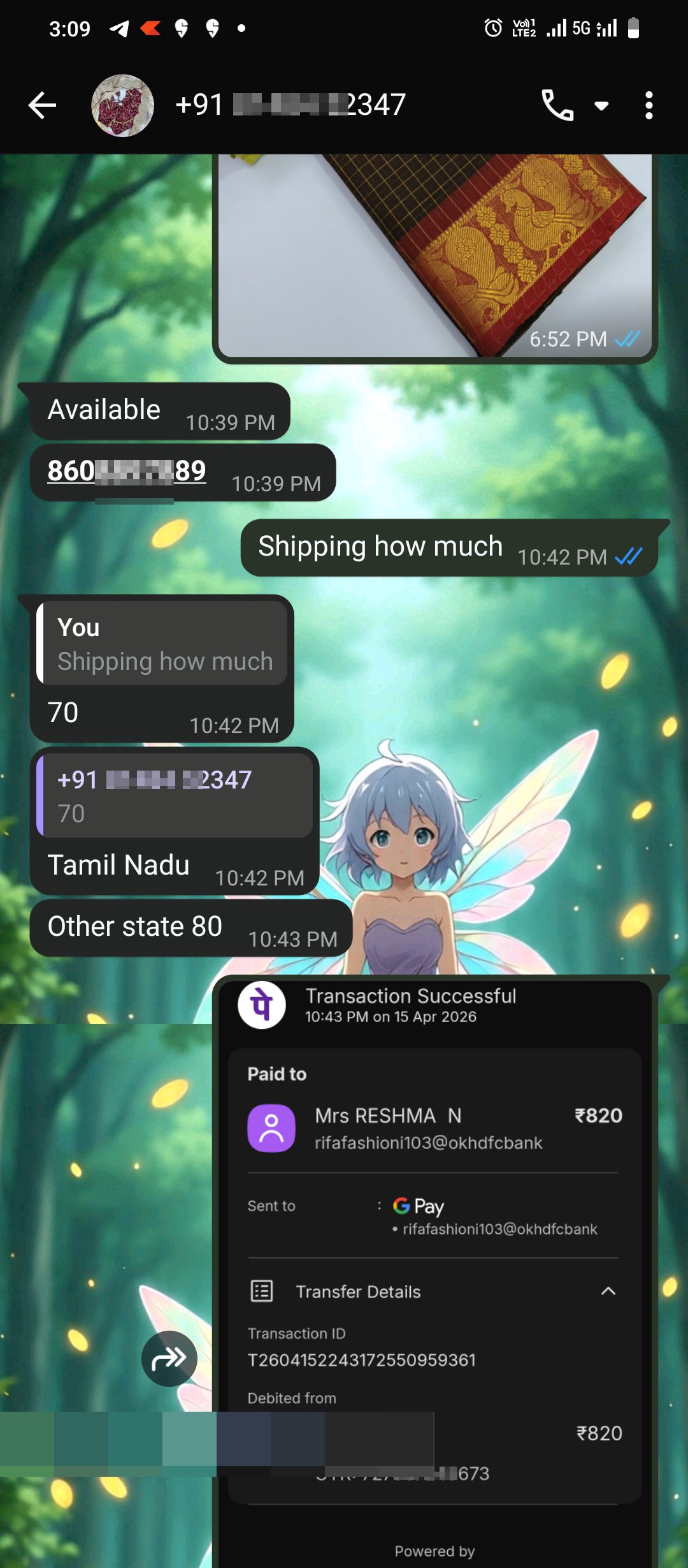 online cloth purches scam  - image 3