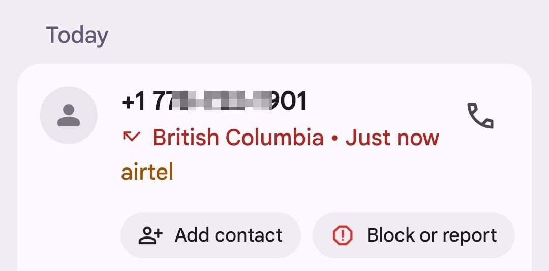 spam call