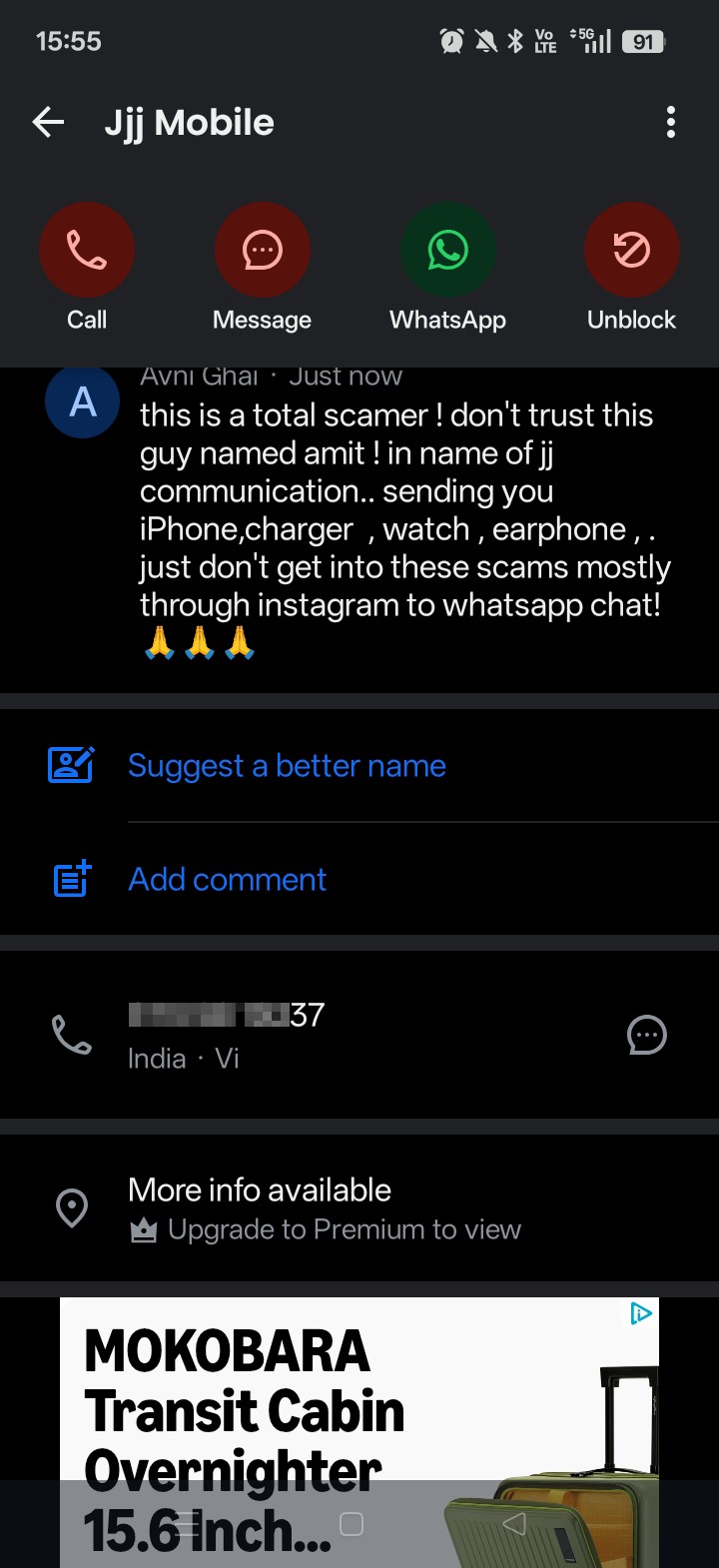 Gifts and give away frauds on WhatsApp and Instagram 