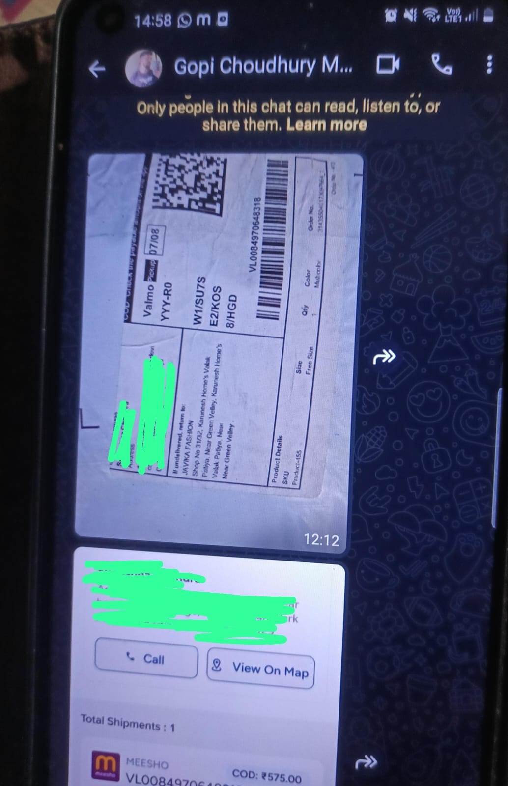 Meesho impersonator pressuring for OTPs via WhatsApp