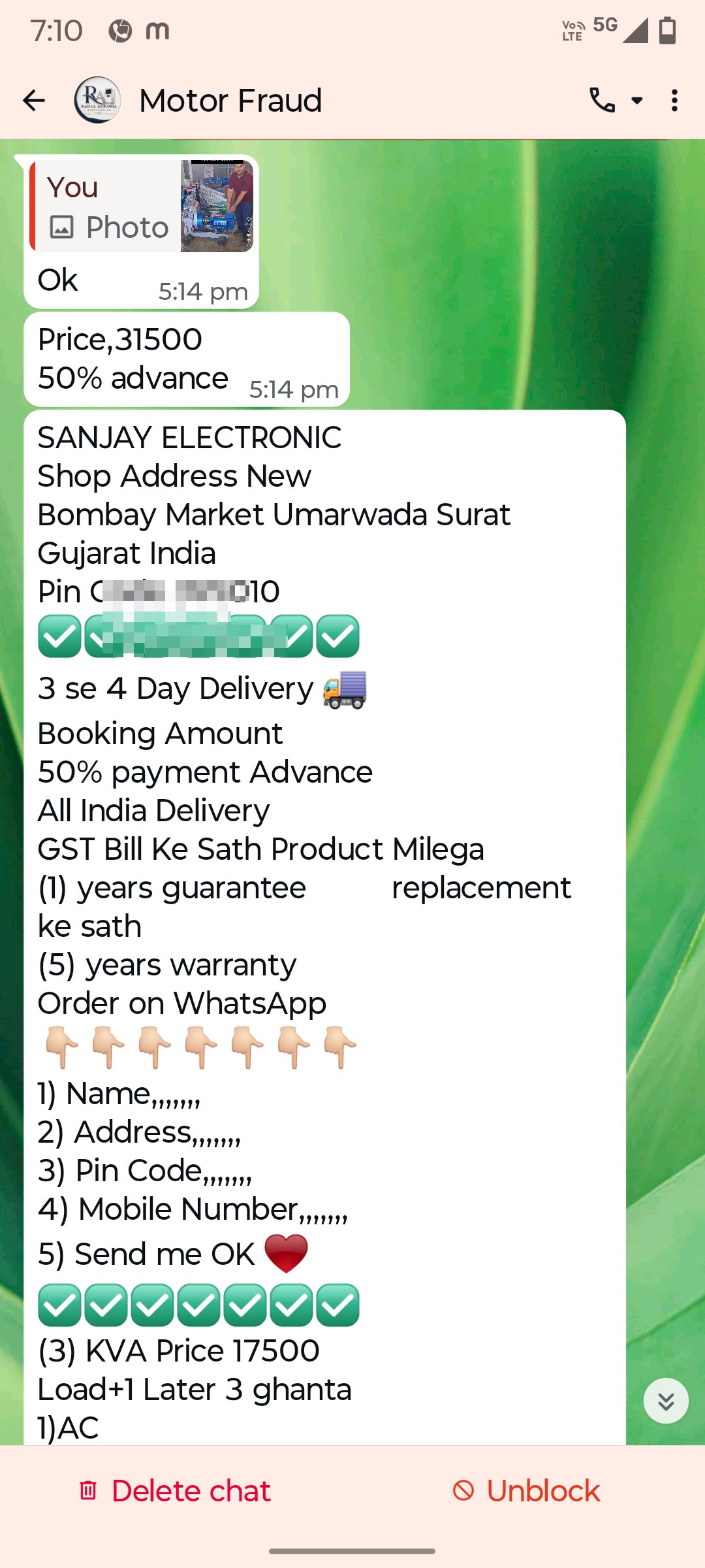 electronics items scam