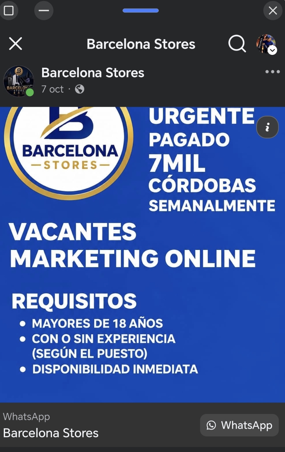 Scam Alert - Barcelona Stores Cell Phone Store - image 2