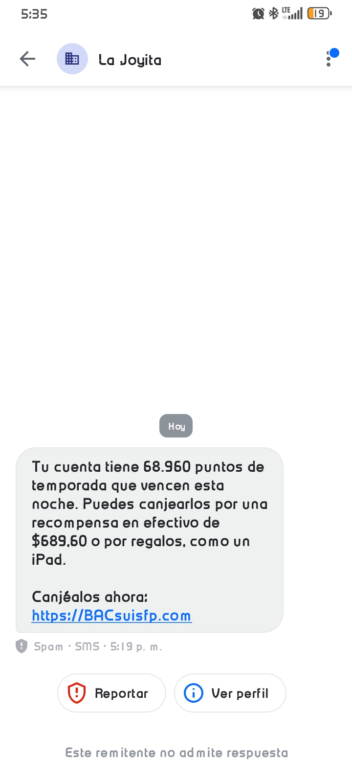 Bank SMS scam