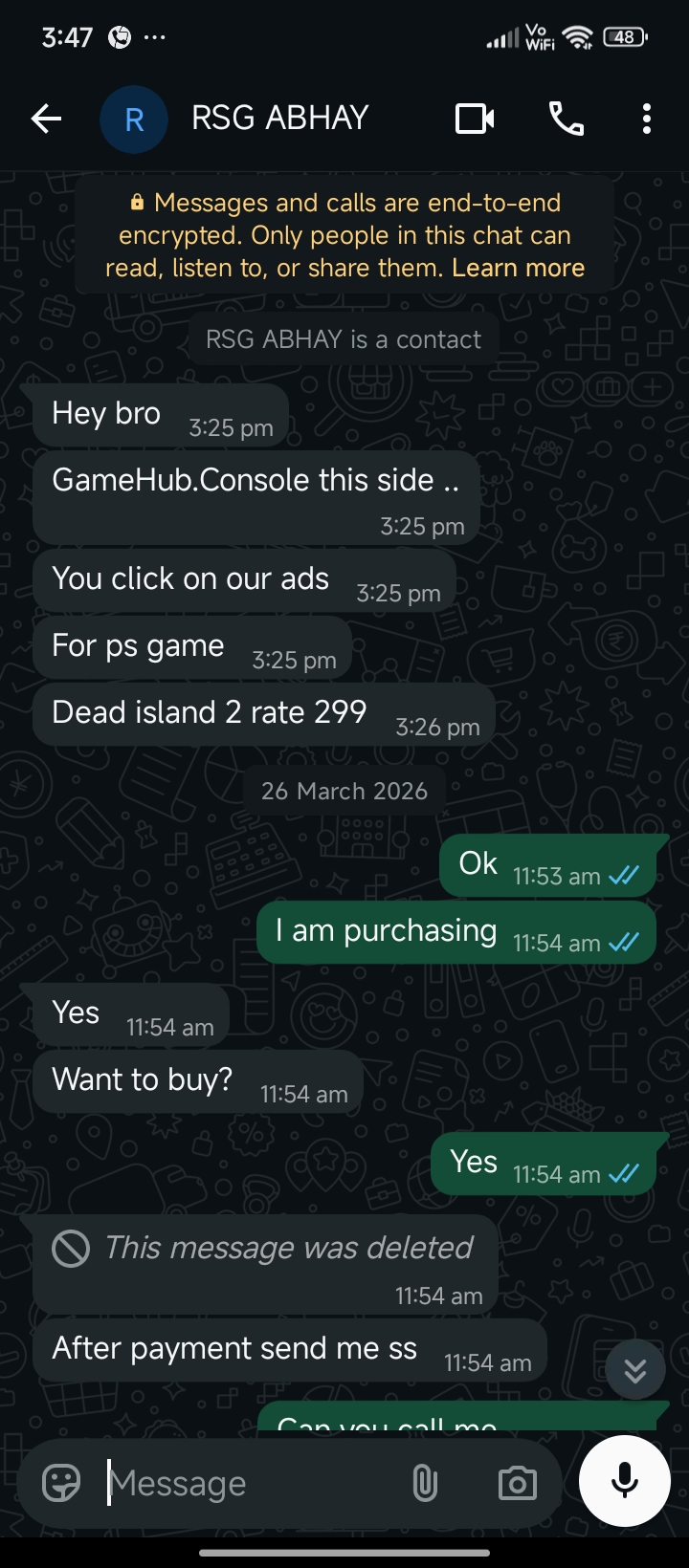 game buying scam - image 7