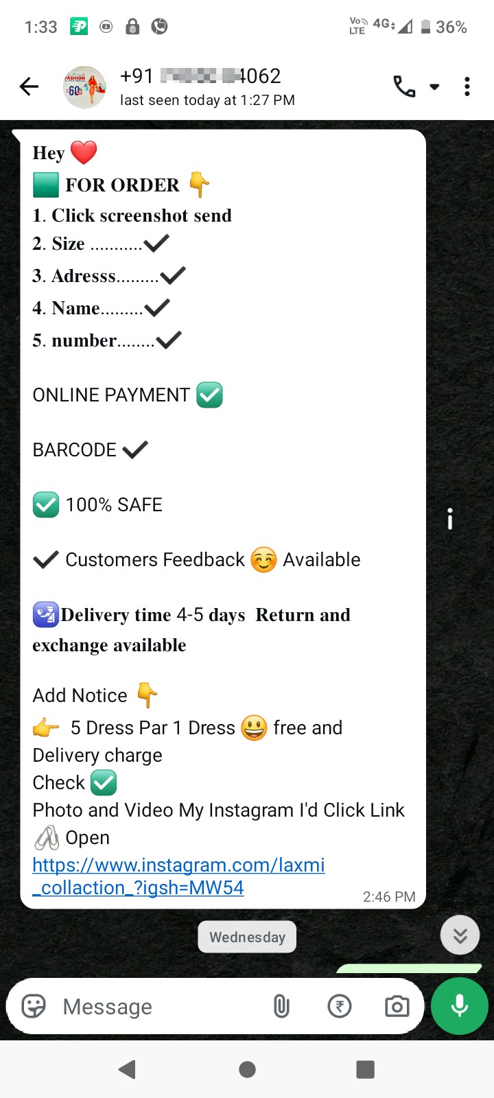 online clothing selling scam