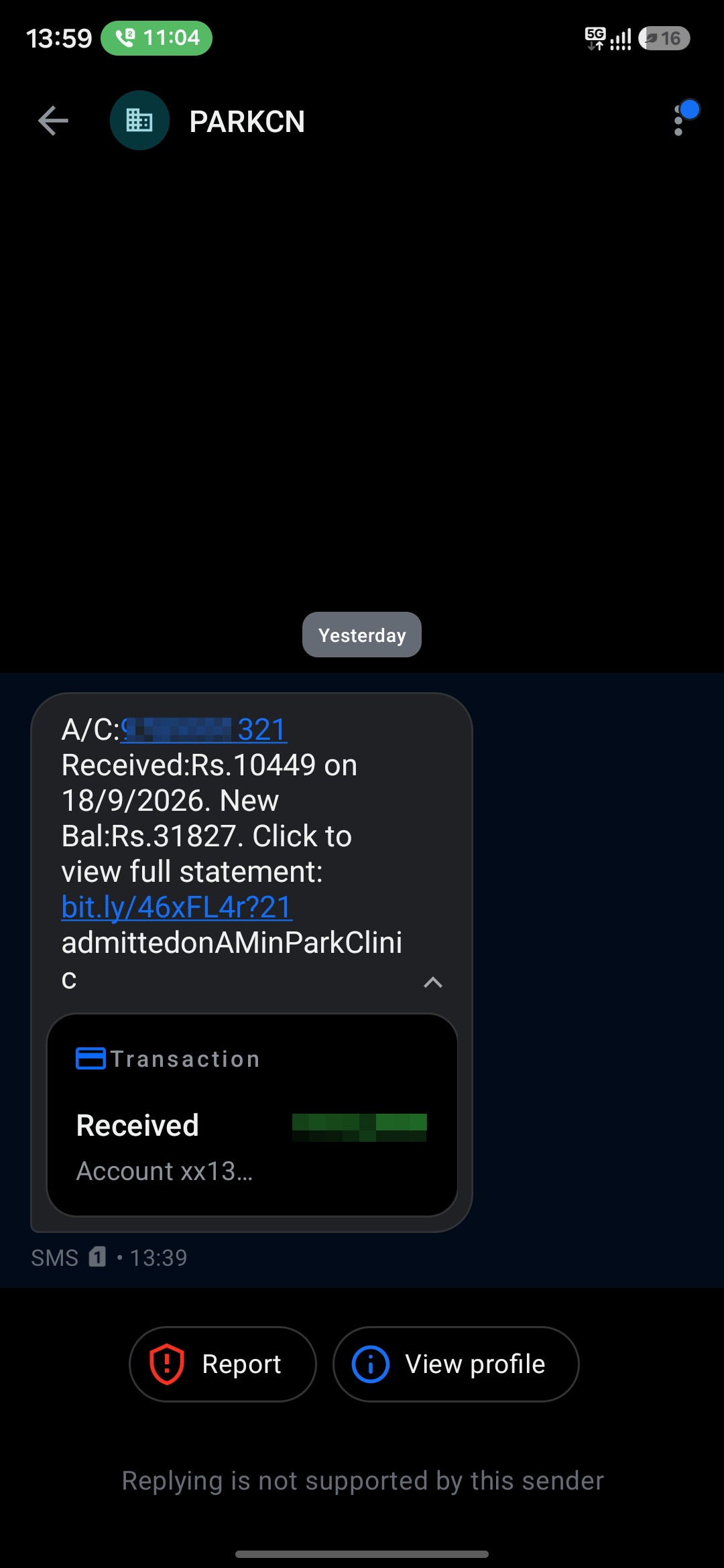 I am received this massage this is not correct it's mistake 