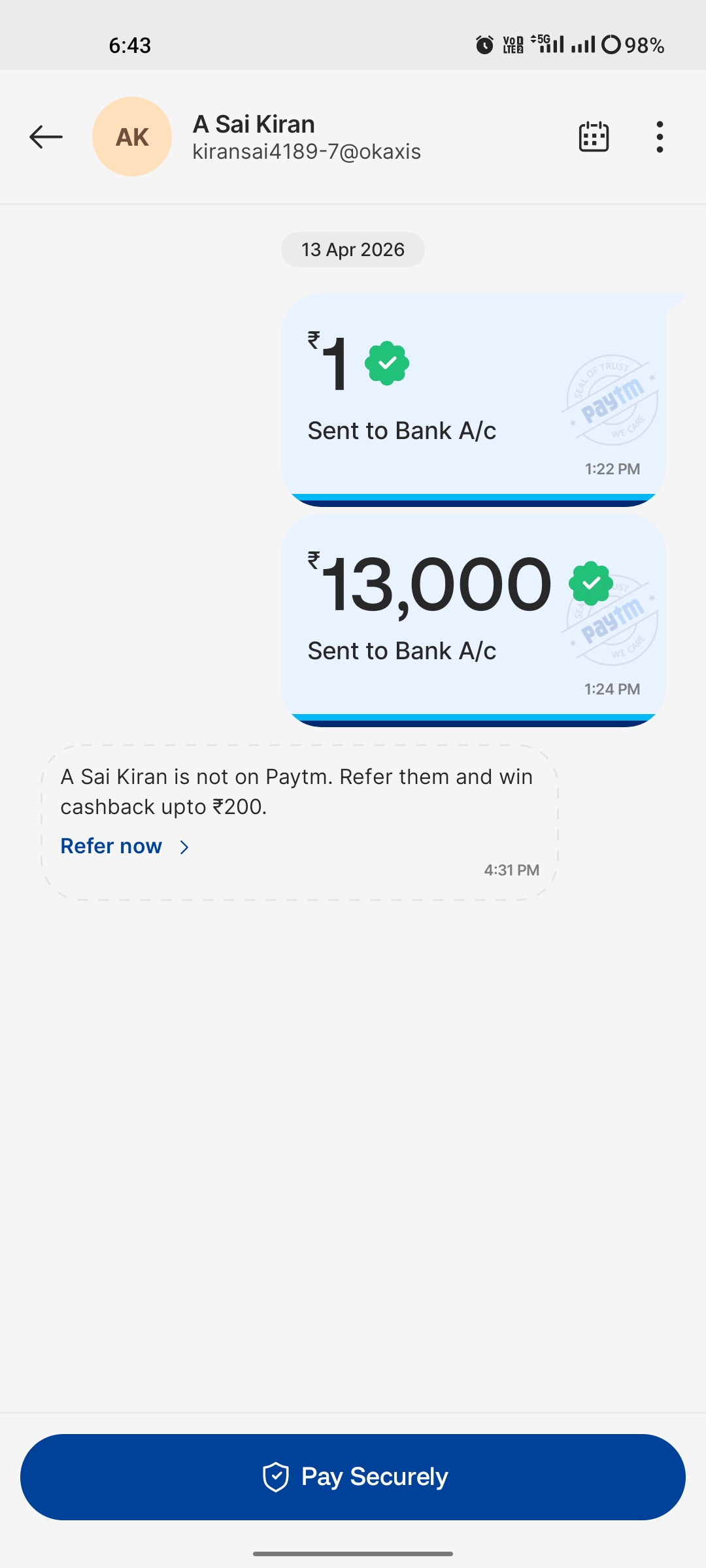 A Sai Kiran From punganur Near Aradigunta village His phone numbers [PHONE]  [PHONE]#/Fraud 