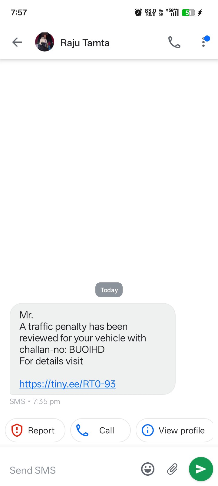 traffic challan scam