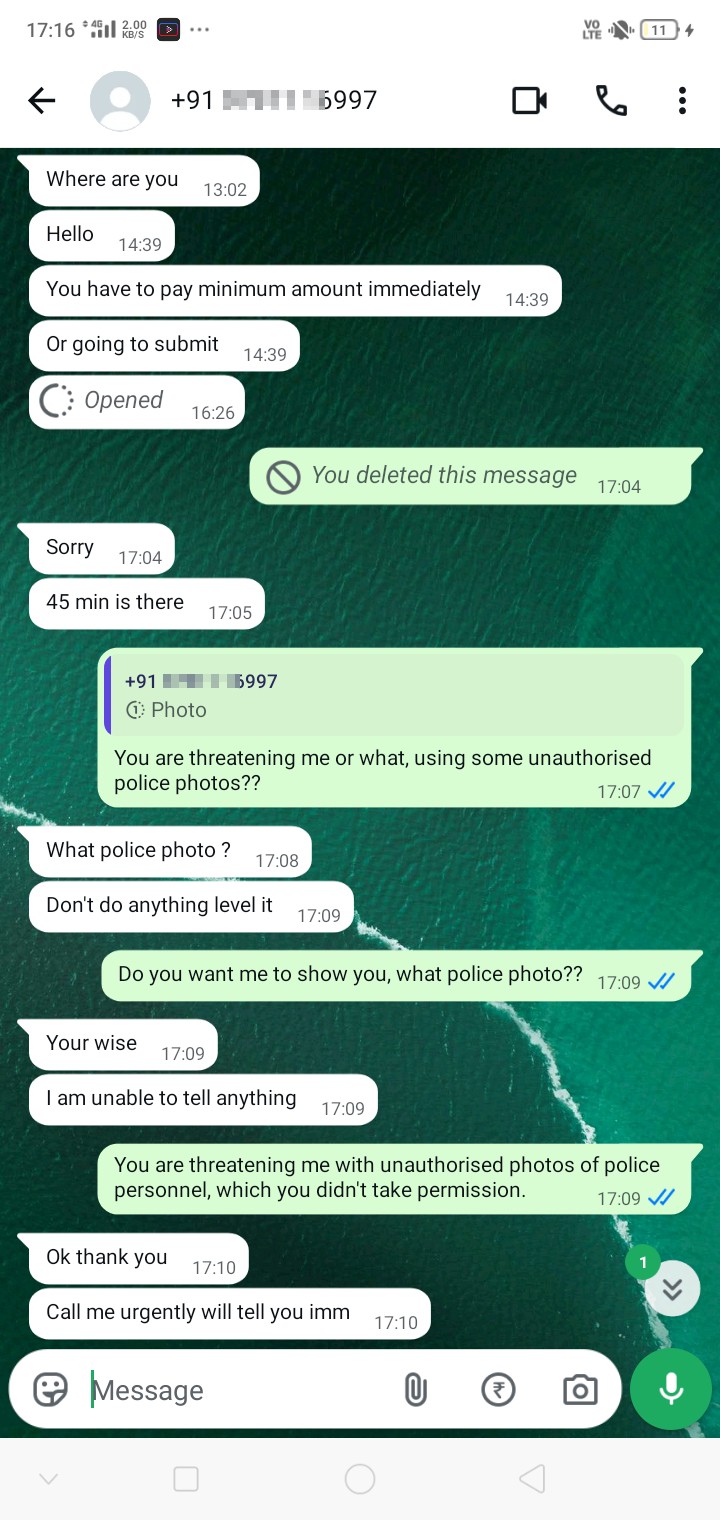 unethical work by recovery agent.