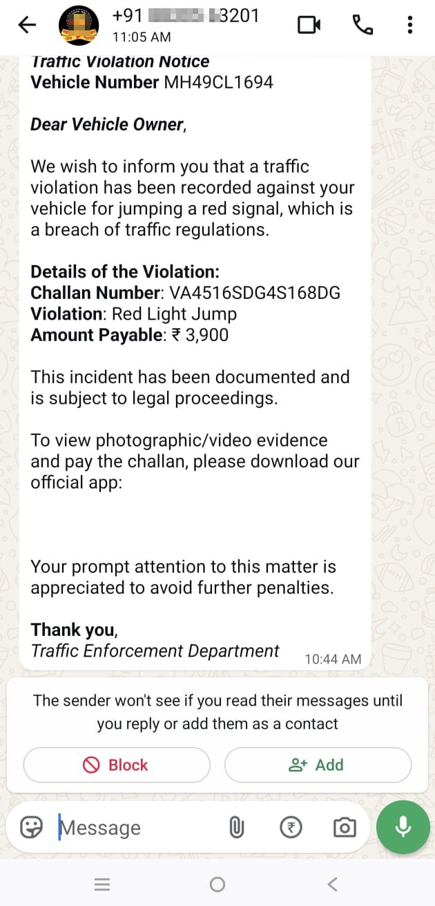 fake traffic challan 