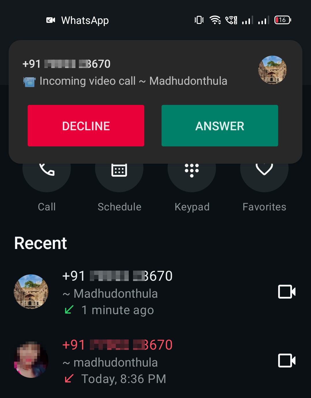 black South Indian old man is calling with two different numbers 