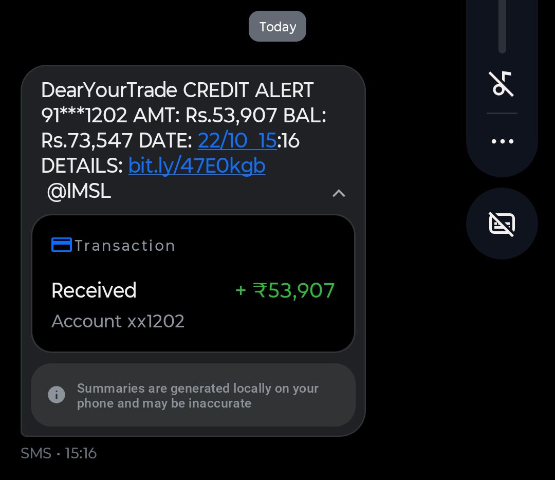 fake message no amount was actually credited 