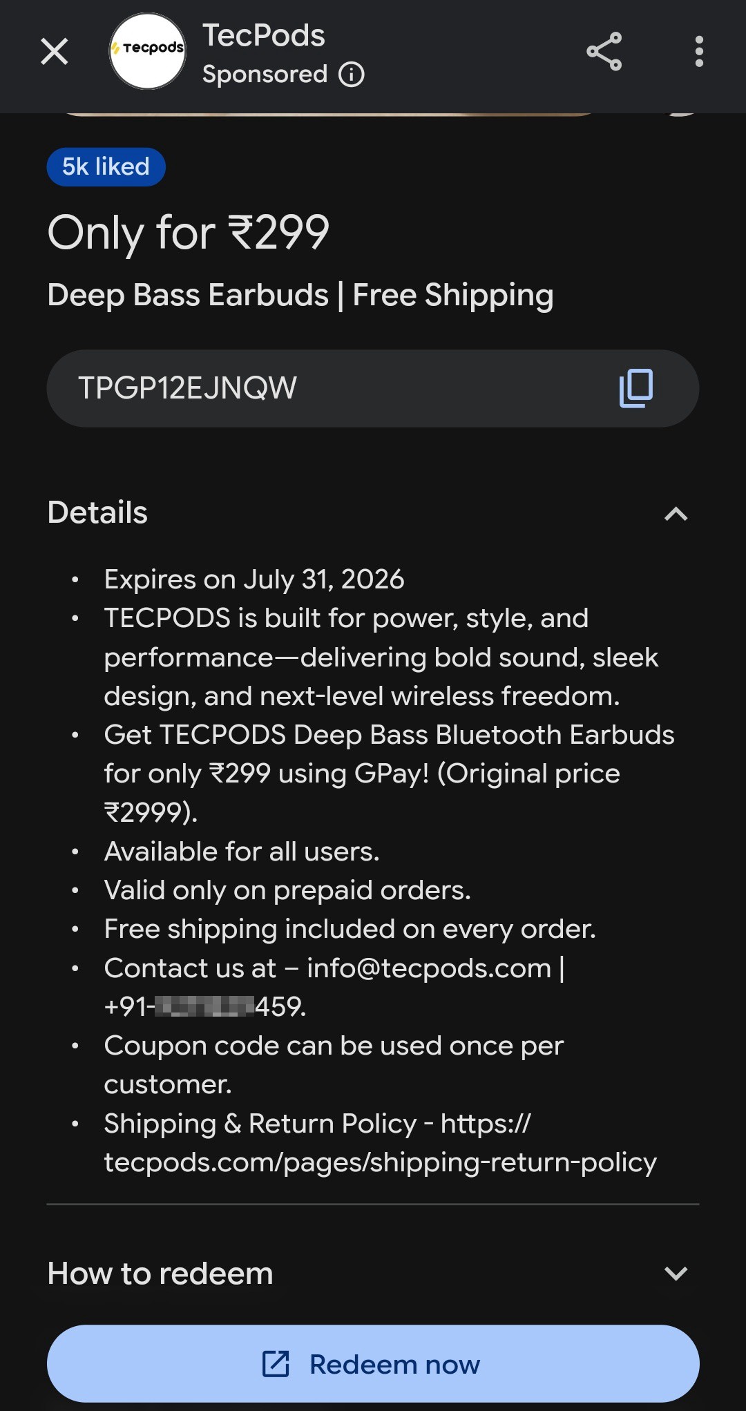 scammed on gpay redeem 