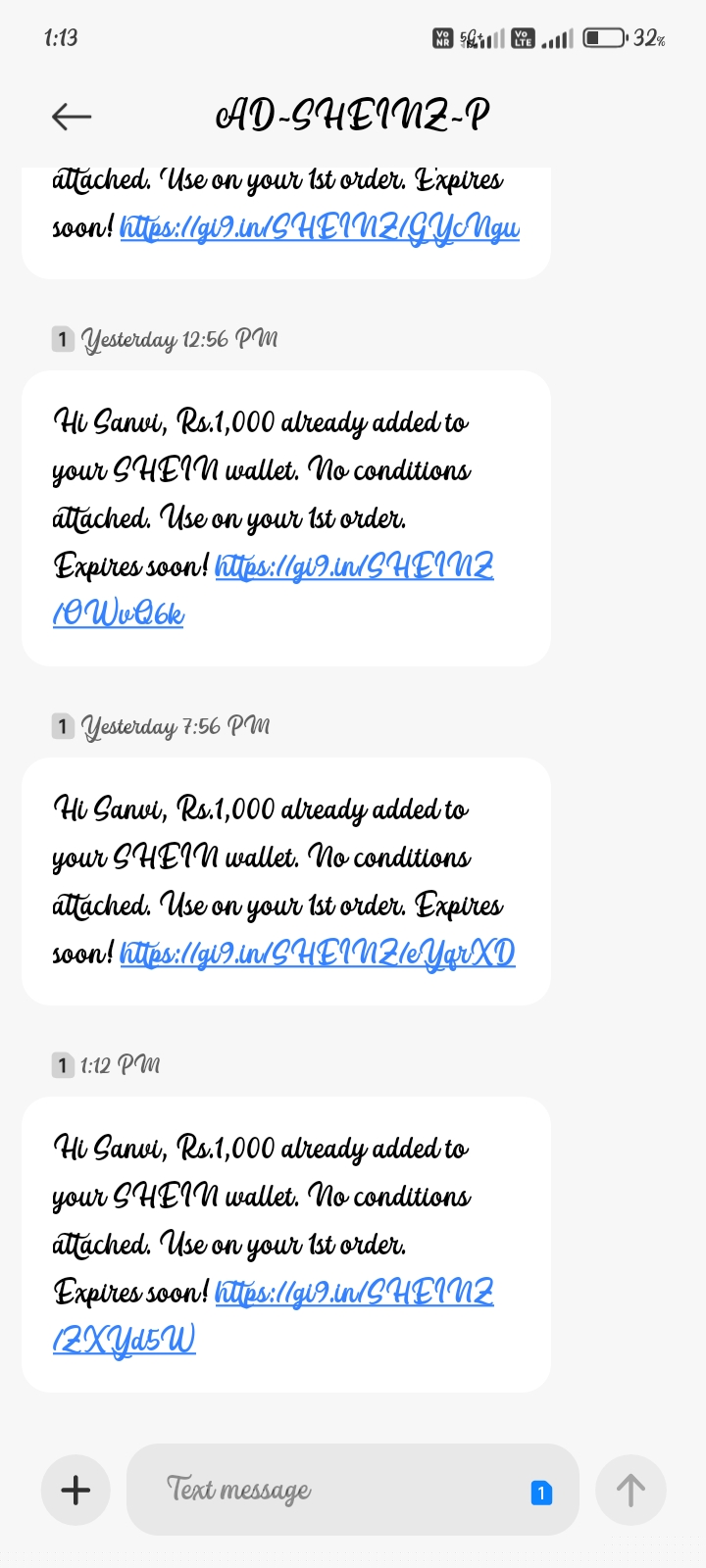 Scam Messages 