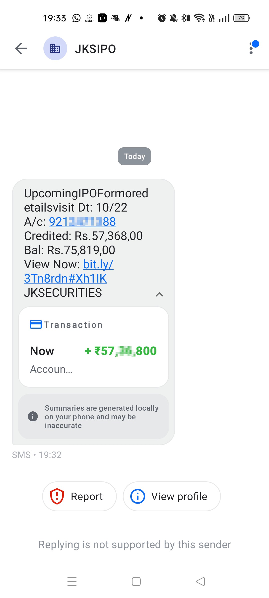 SMS SCAM