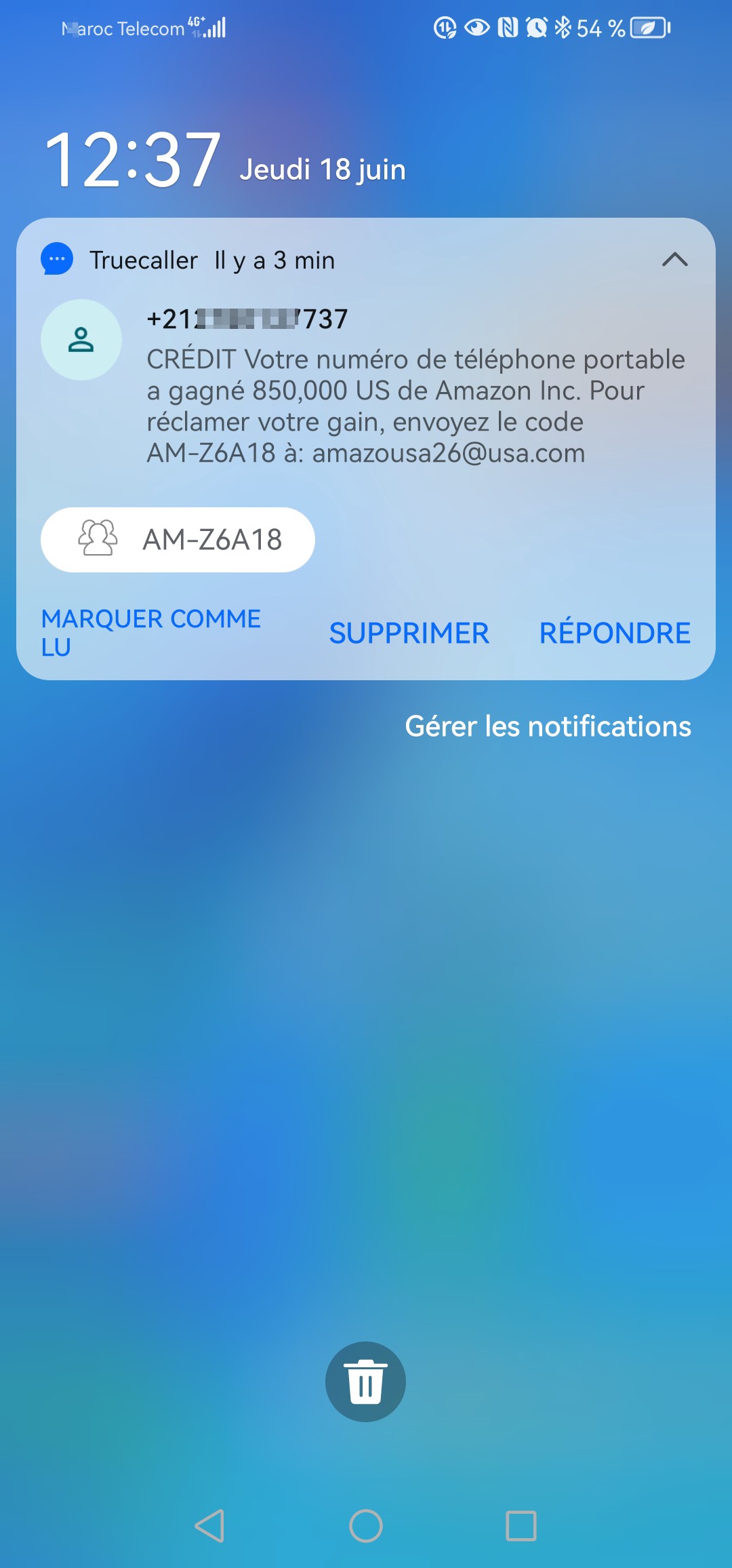 Attempted scam 
