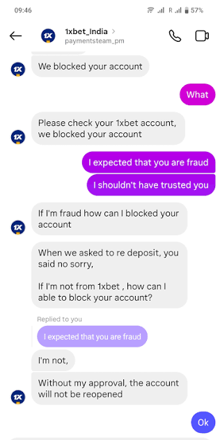 1xBet Scam agent Alert online game - image 5
