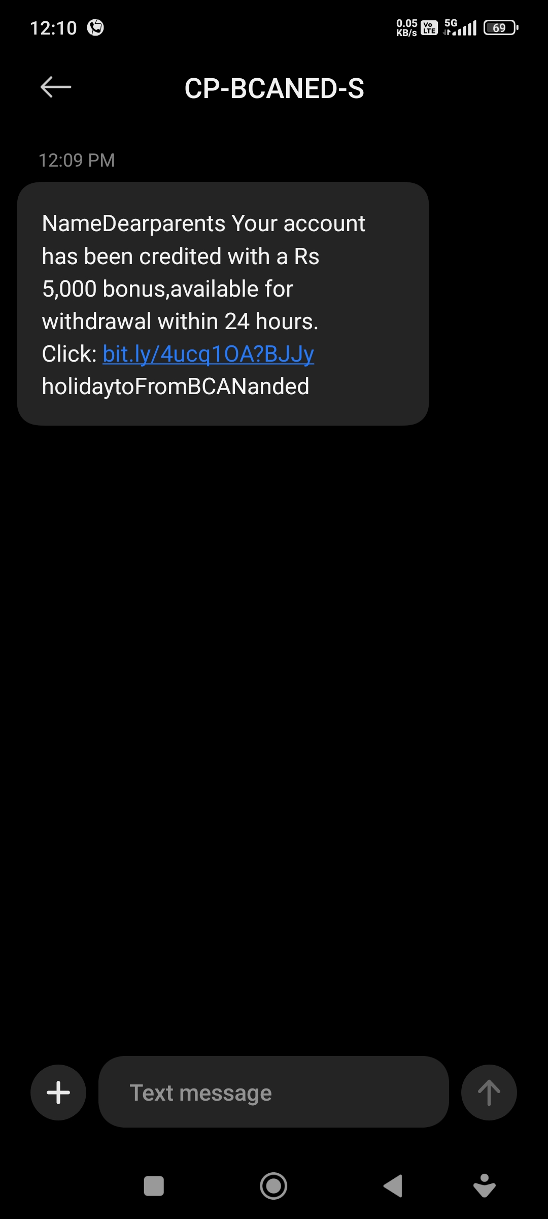 Can anyone tell me why SMS is coming?