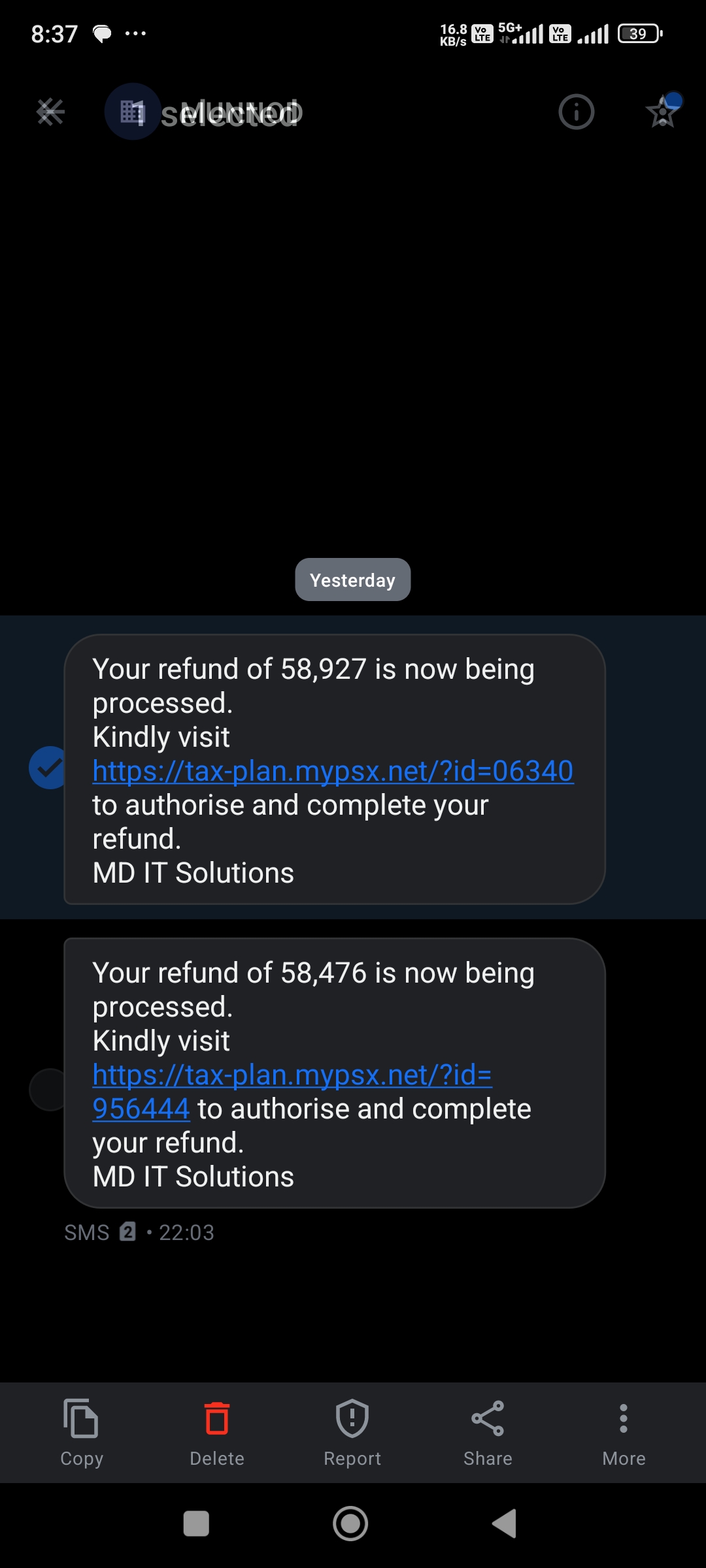 IT department scam