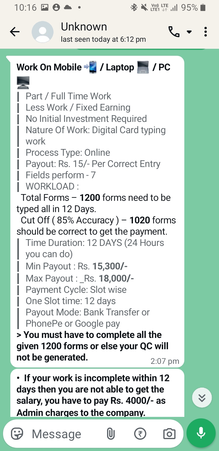 Digital Card Data Entry Scam  - image 8