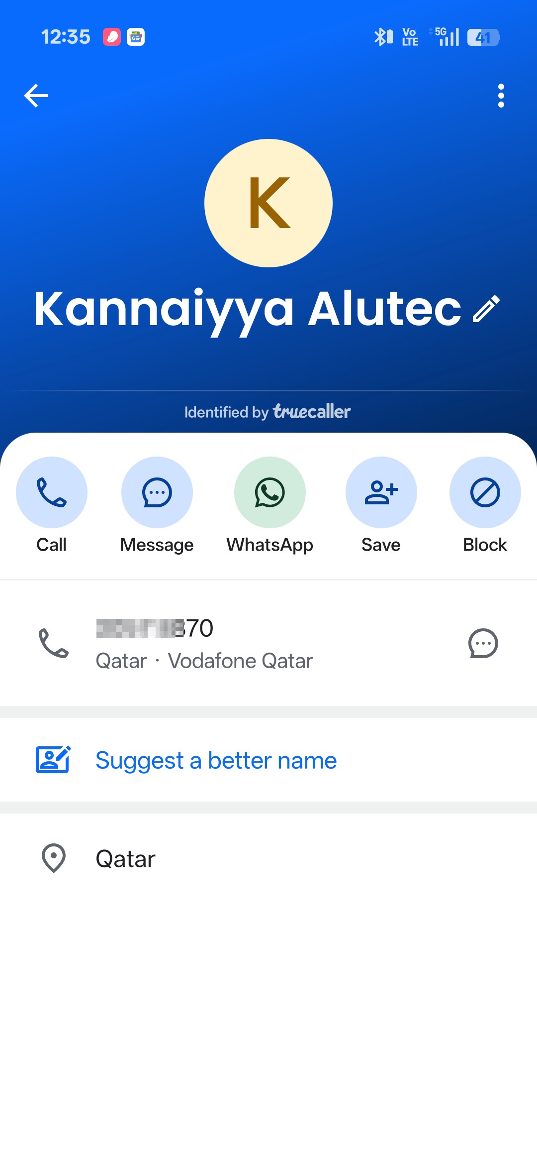 Doha Bank Spammer - telling you have a new debit card 