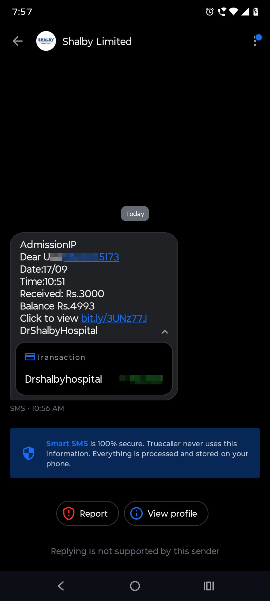 potential money scam telling that money credited 