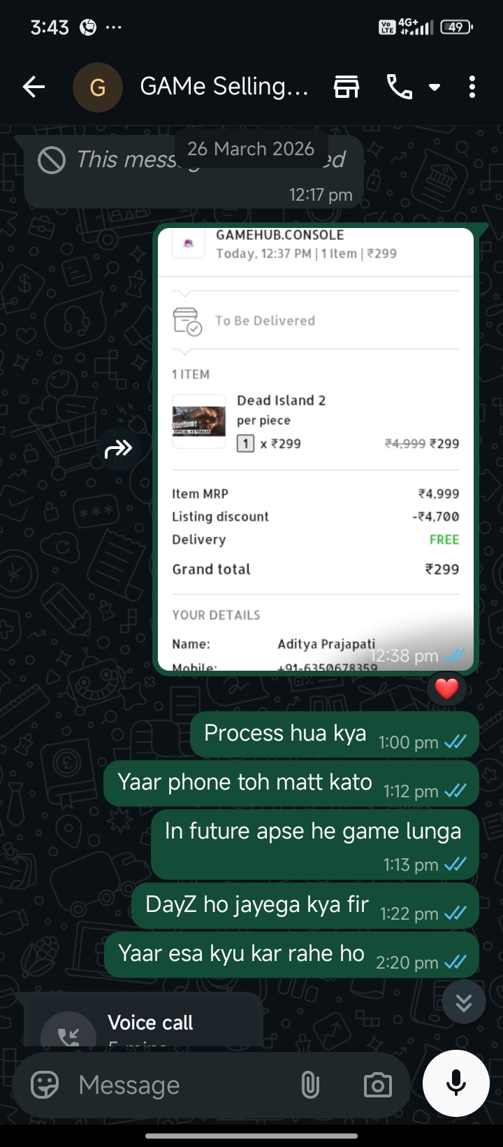 game buying scam - image 2