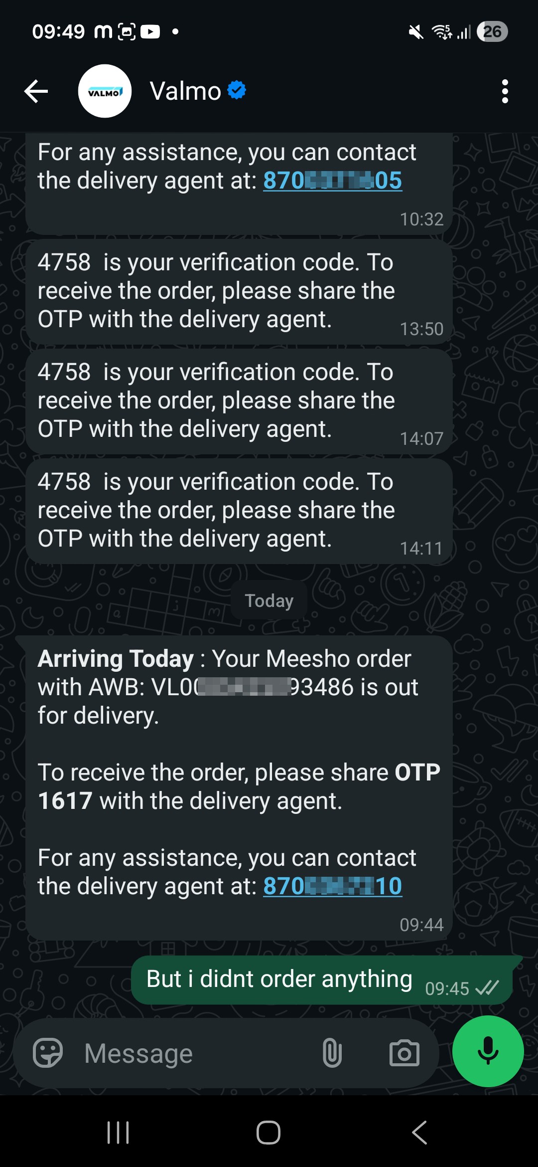 i didn't order [TXN_ID].