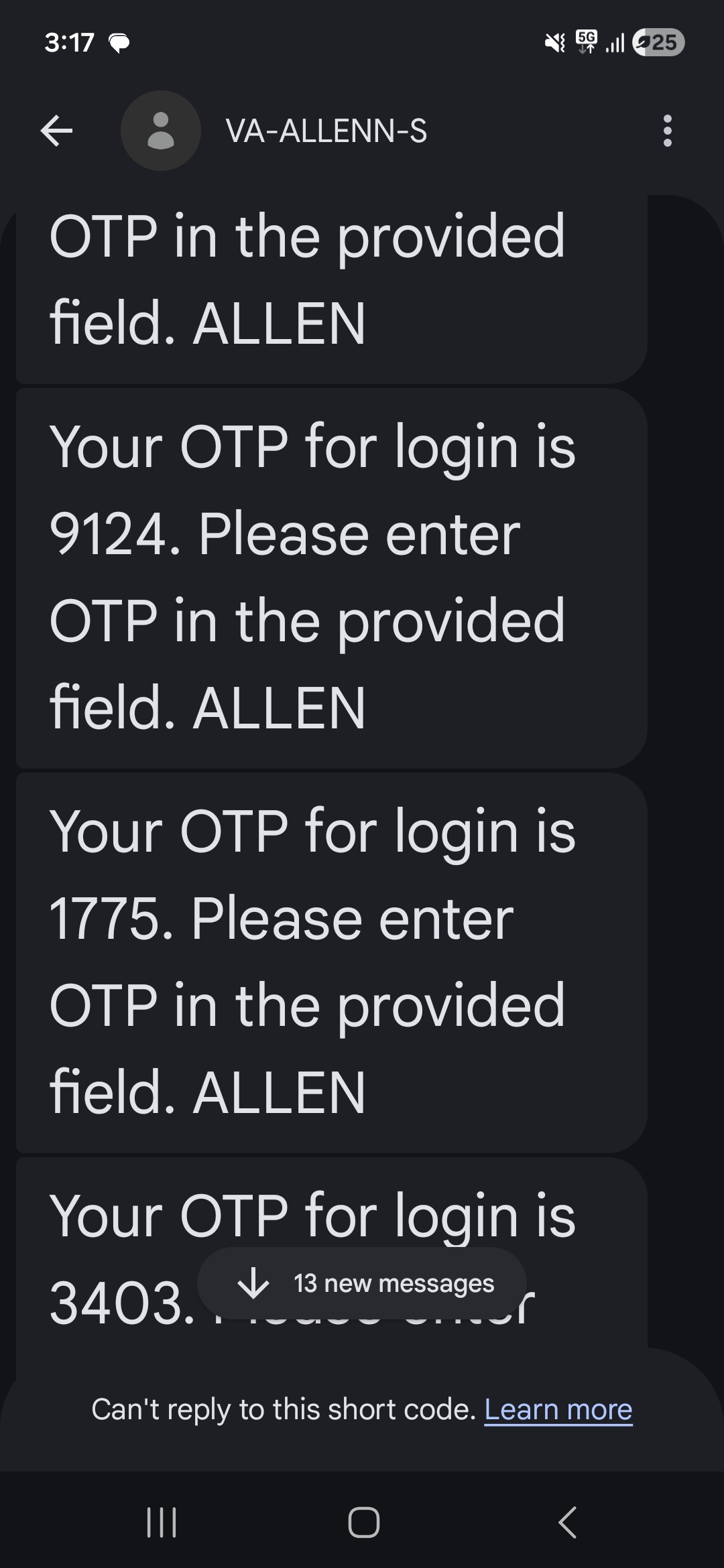 received fraud calls & messages