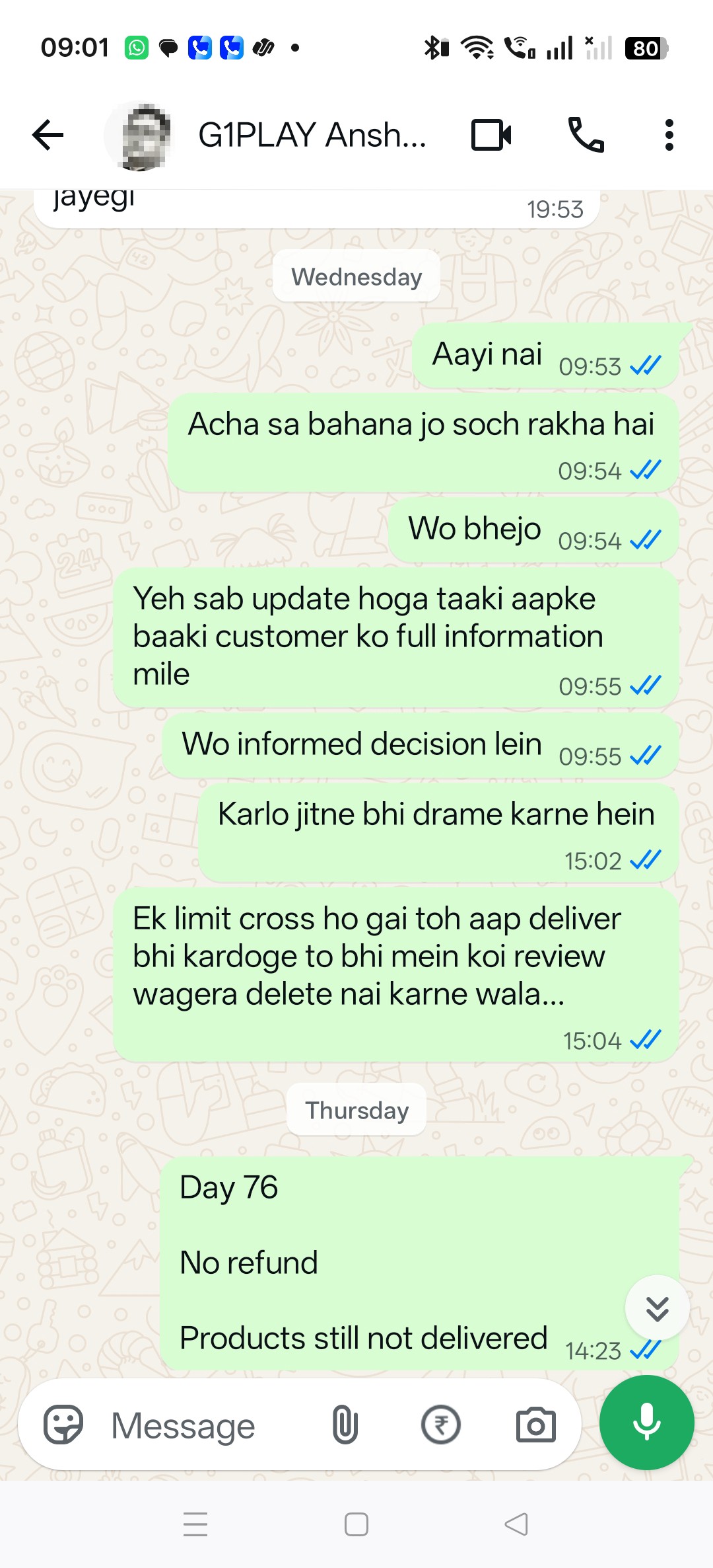 DO NOT BUY FROM G1 PLAY EQUIPMENTS – JAIPUR - image 3