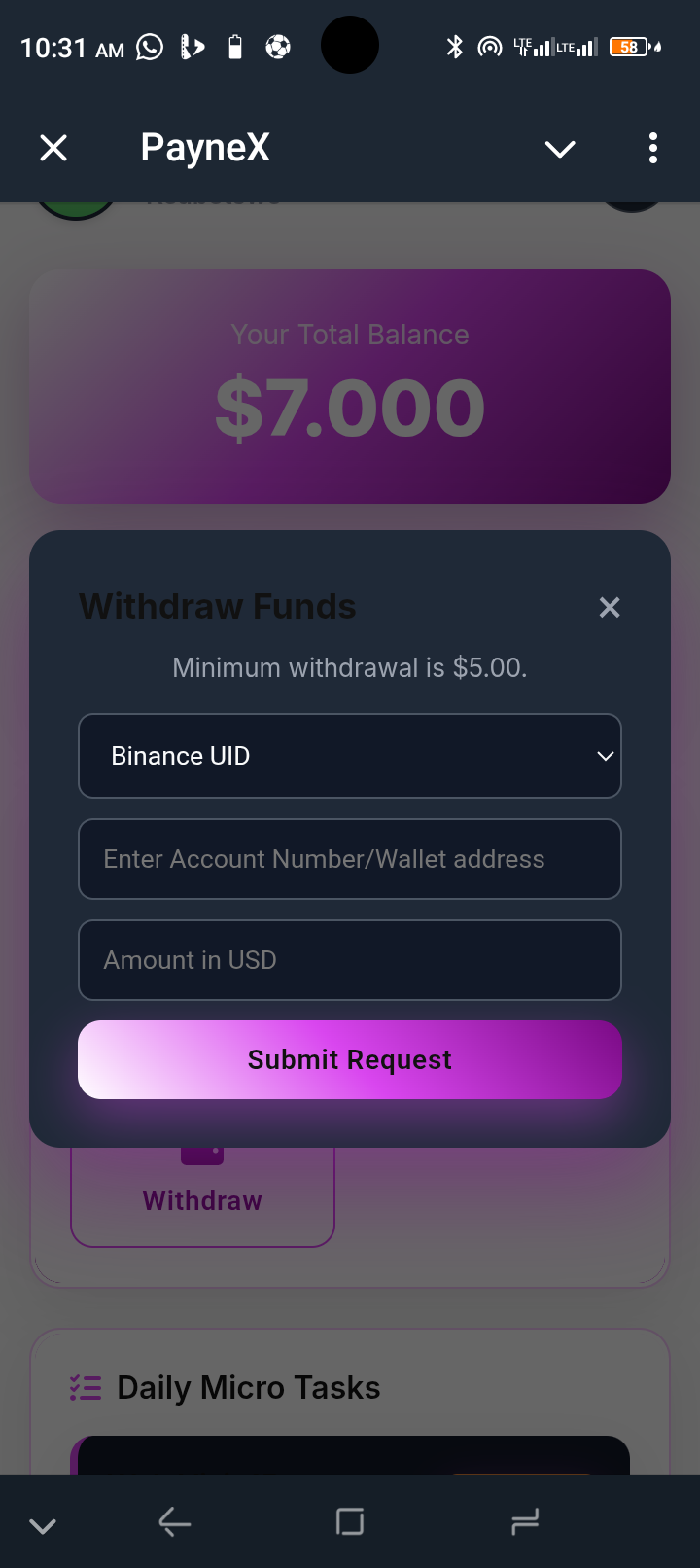 paynex telegram 