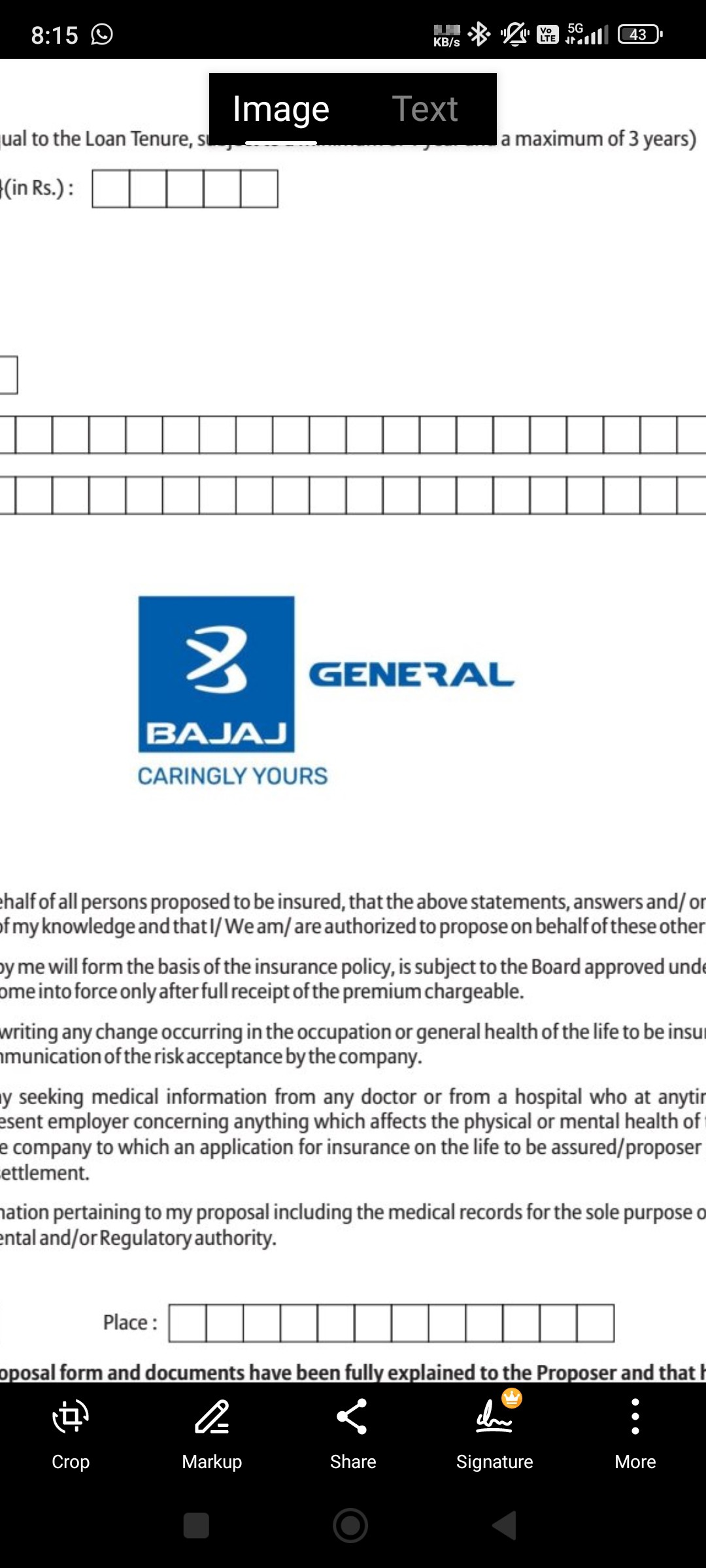 asking for loan against inssurance policy