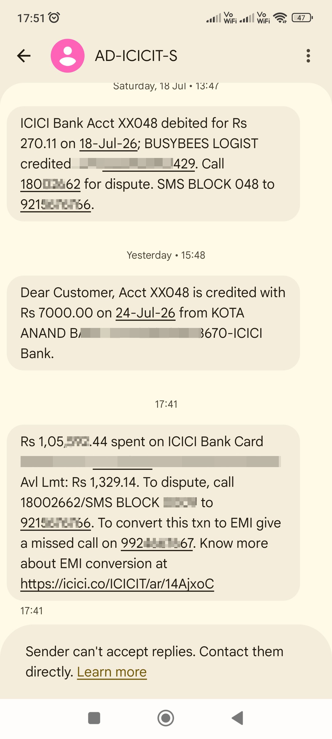 Fraud transaction I lose 105592.44 amount from my credit card 