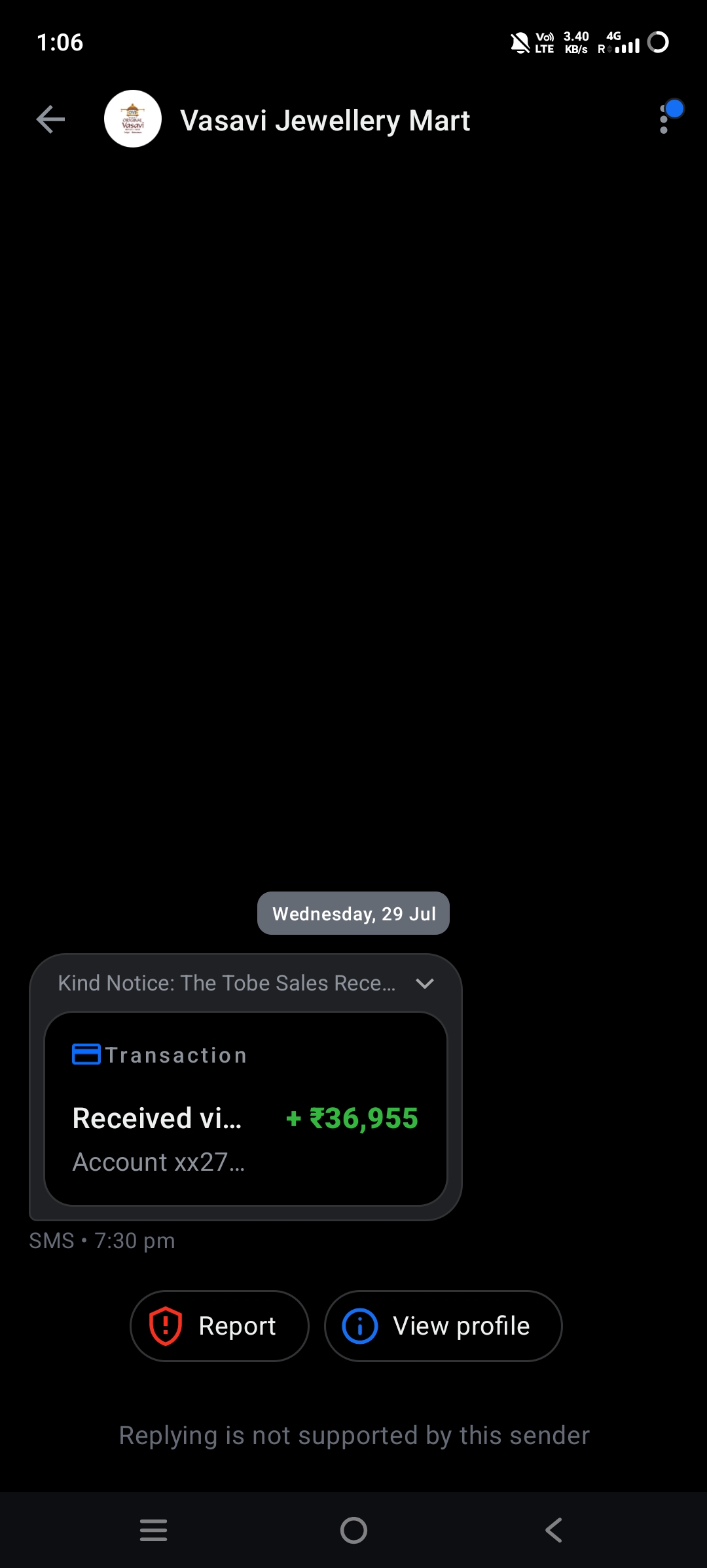 A fake withdrawal message comes, be careful