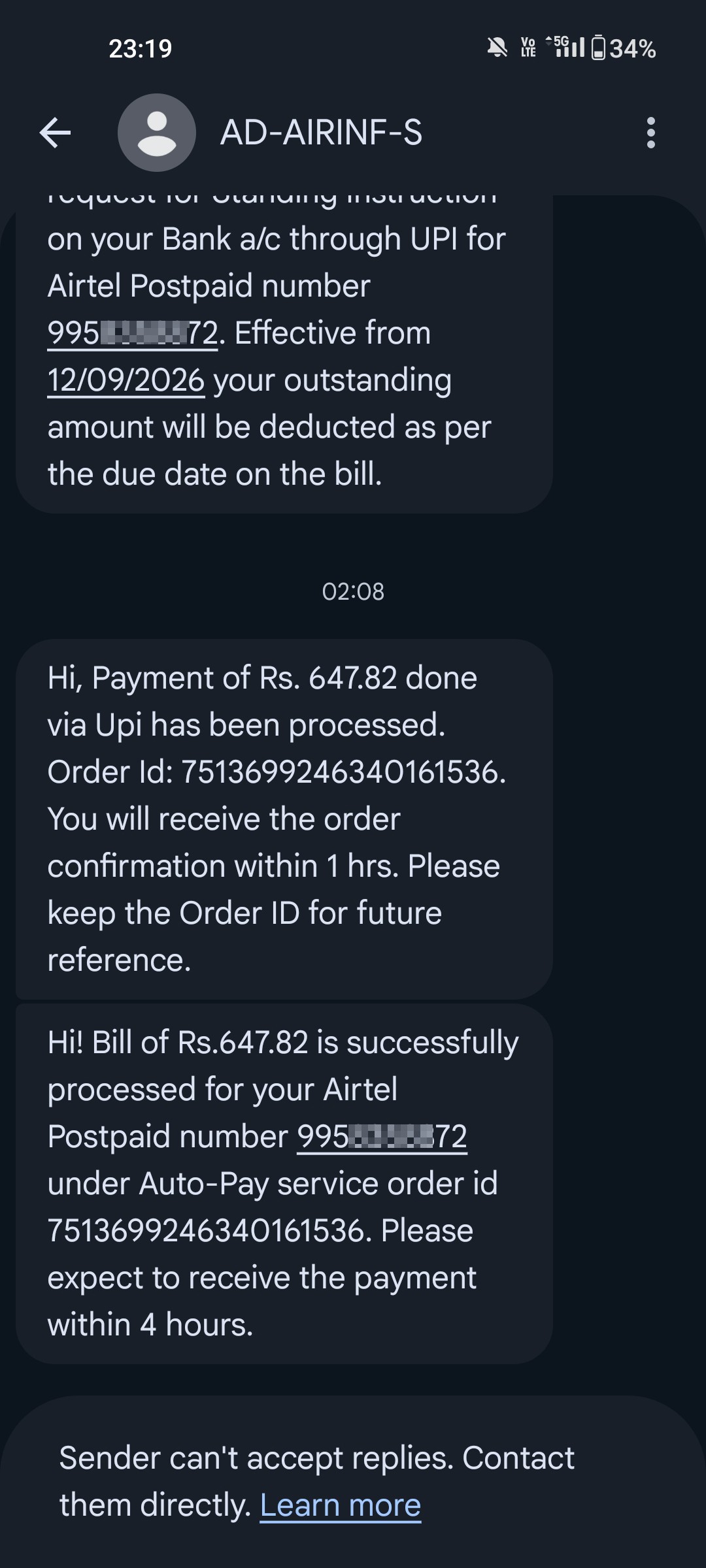 I want to get it disconnected.