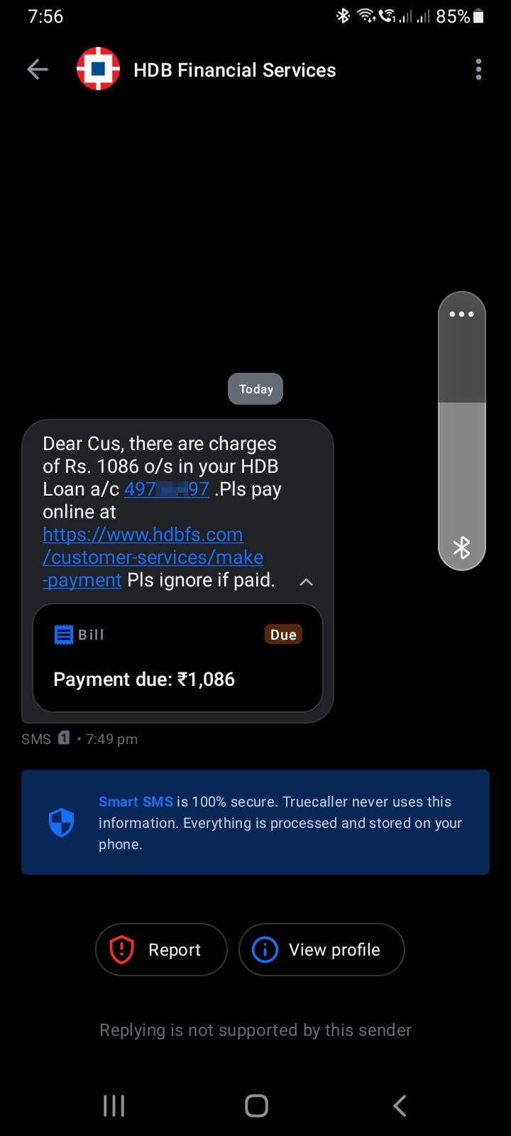i never applay for loan 