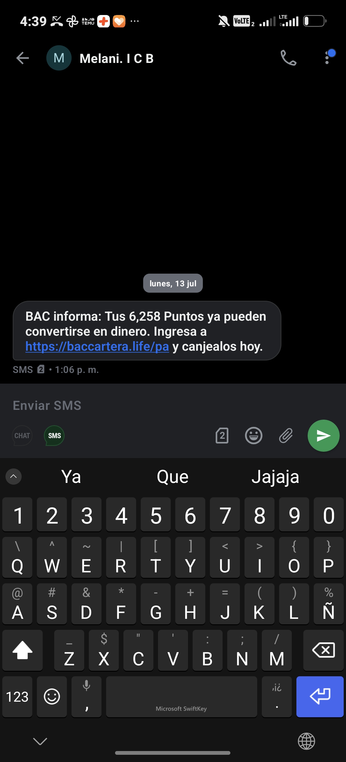 Would this message be a scam? 