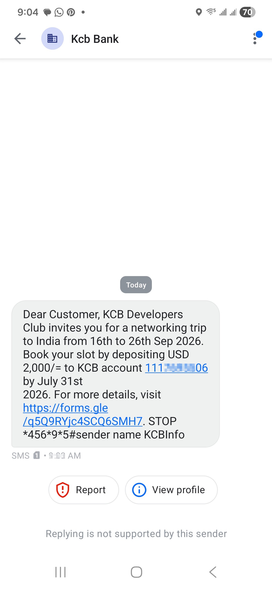 KCB BANK.SCAMS