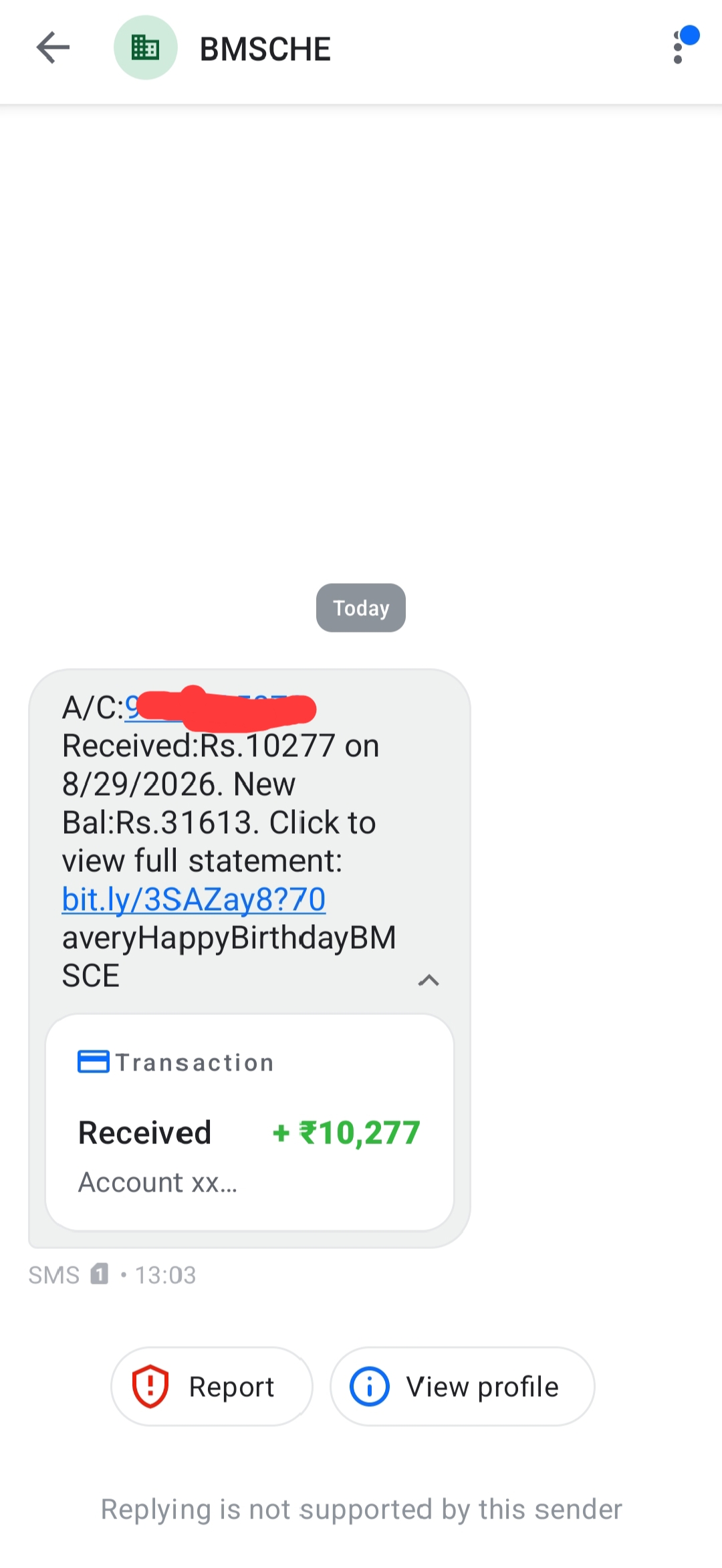 10,000 credit scam