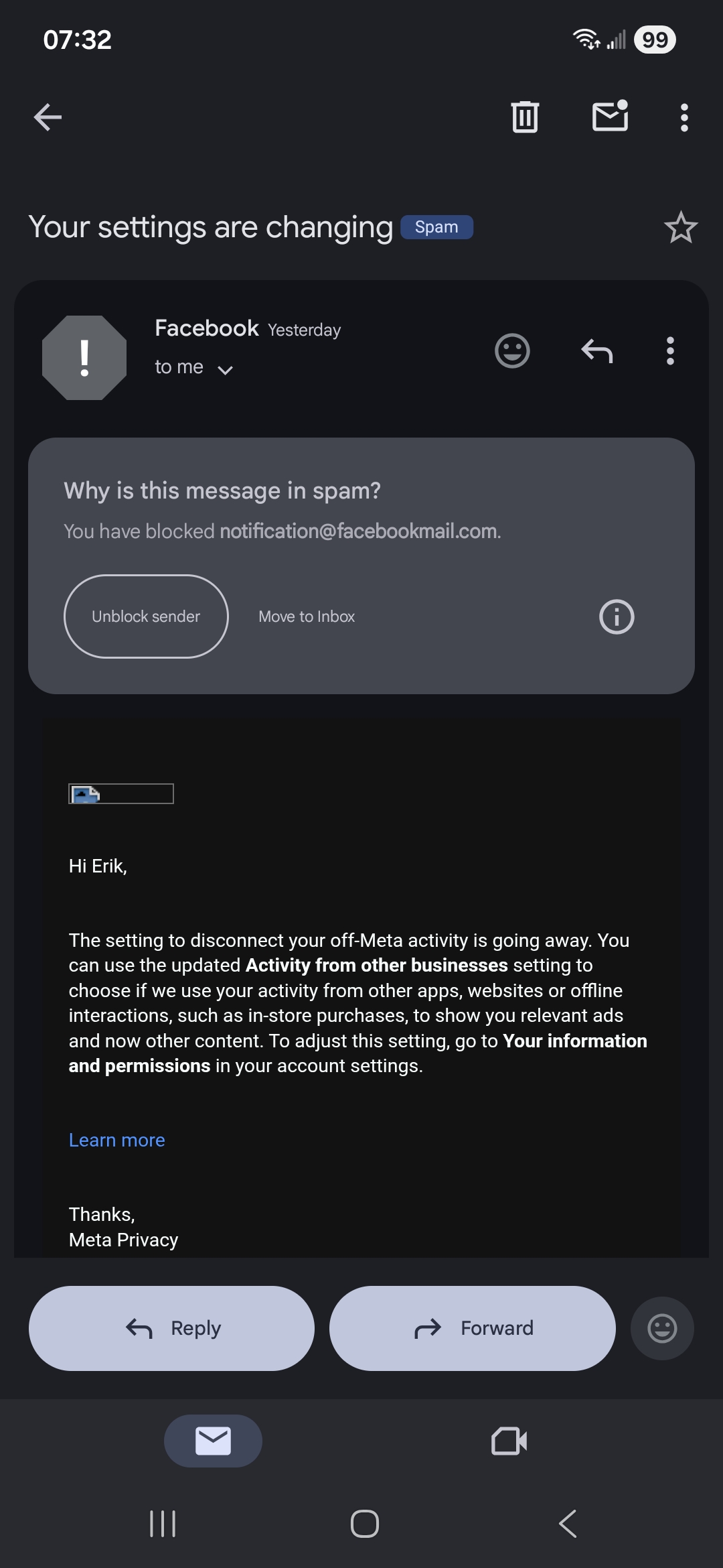 Facebook scam