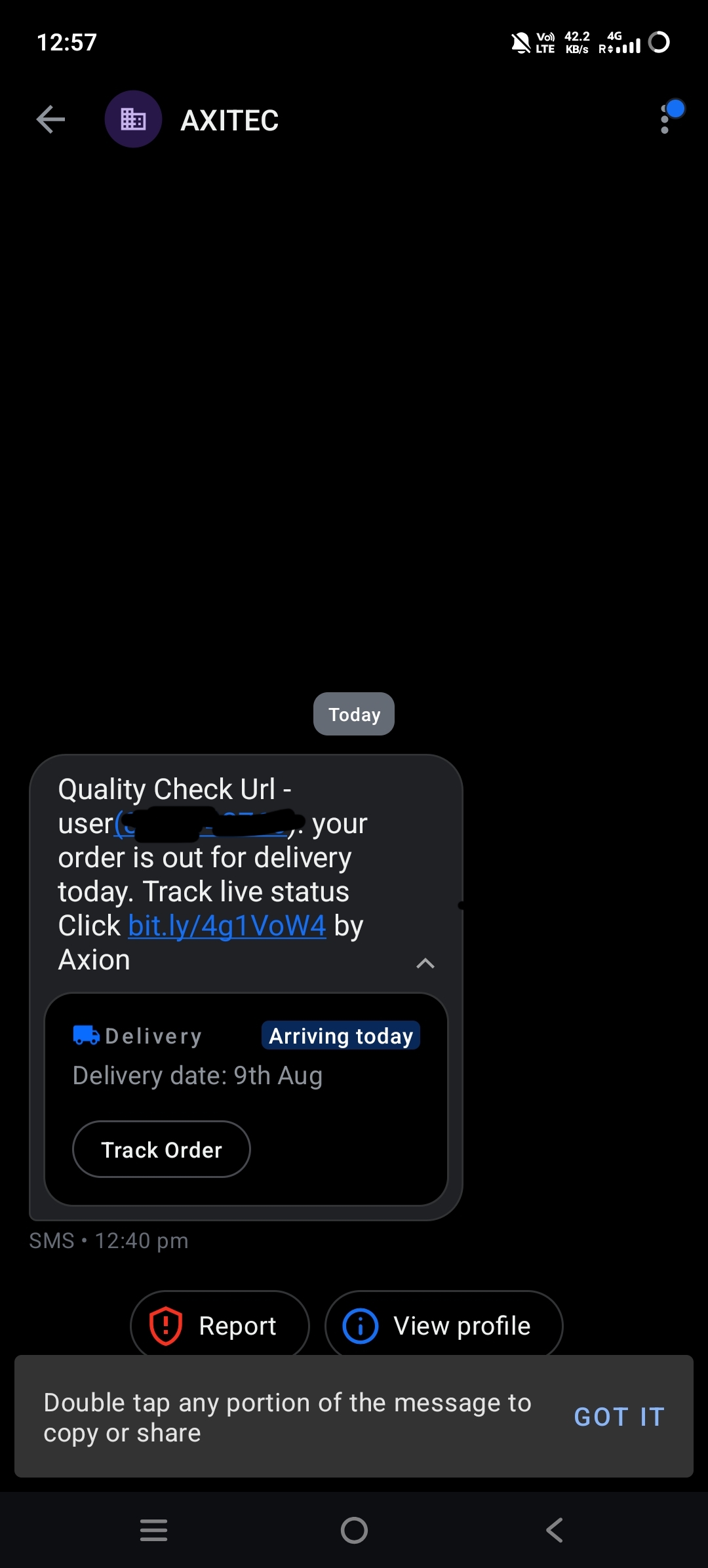 Scam by downloading a game through a delivery order