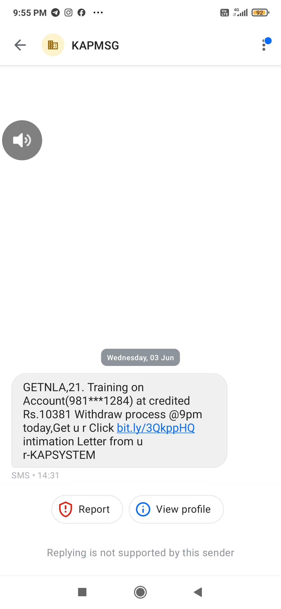 Tell me about this message 