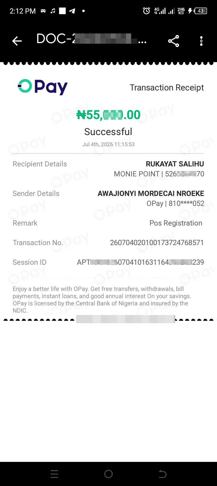 I was scammed by someone with fake ID Mr Timothy Babatonde opay aggregator agent  - image 6