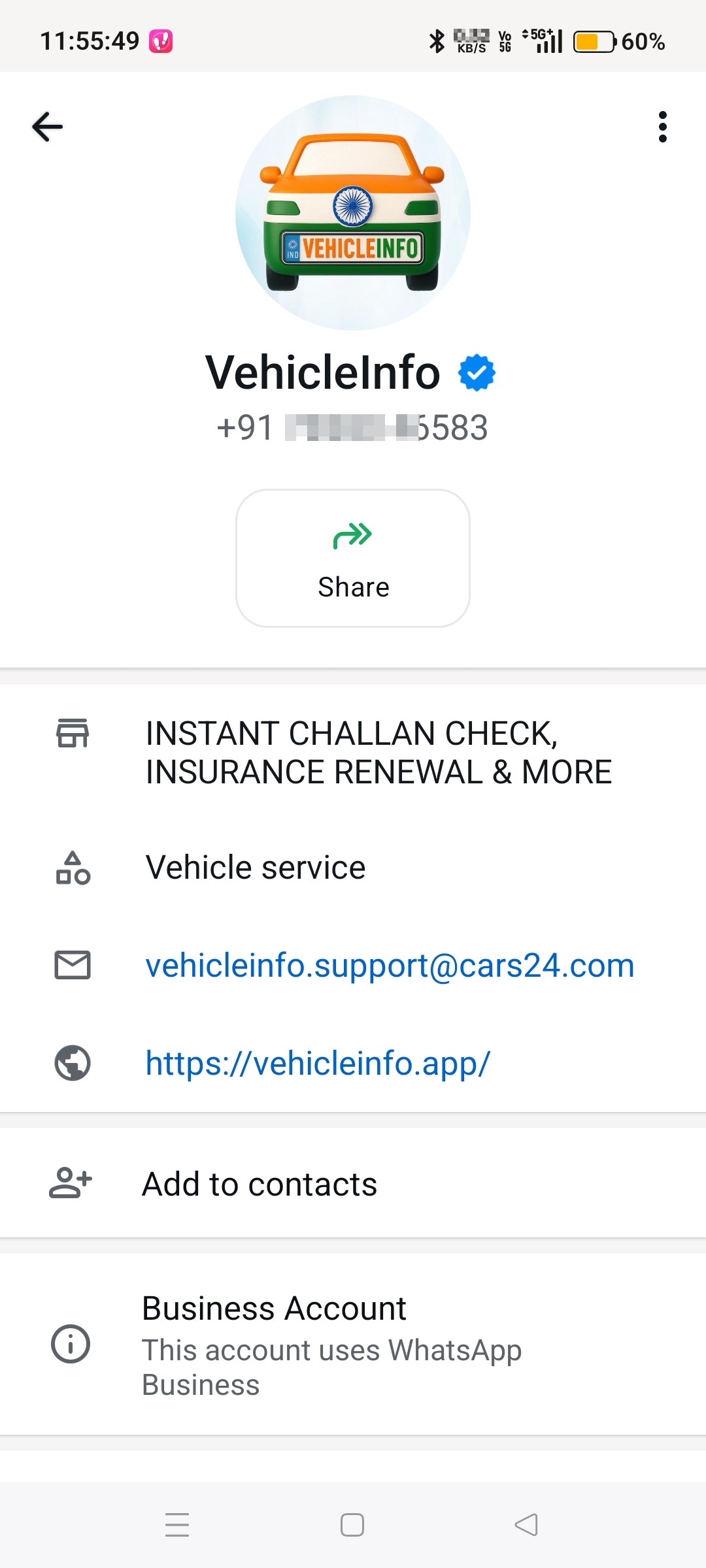 Suspicious Vehicle Challan WhatsApp Message - image 2