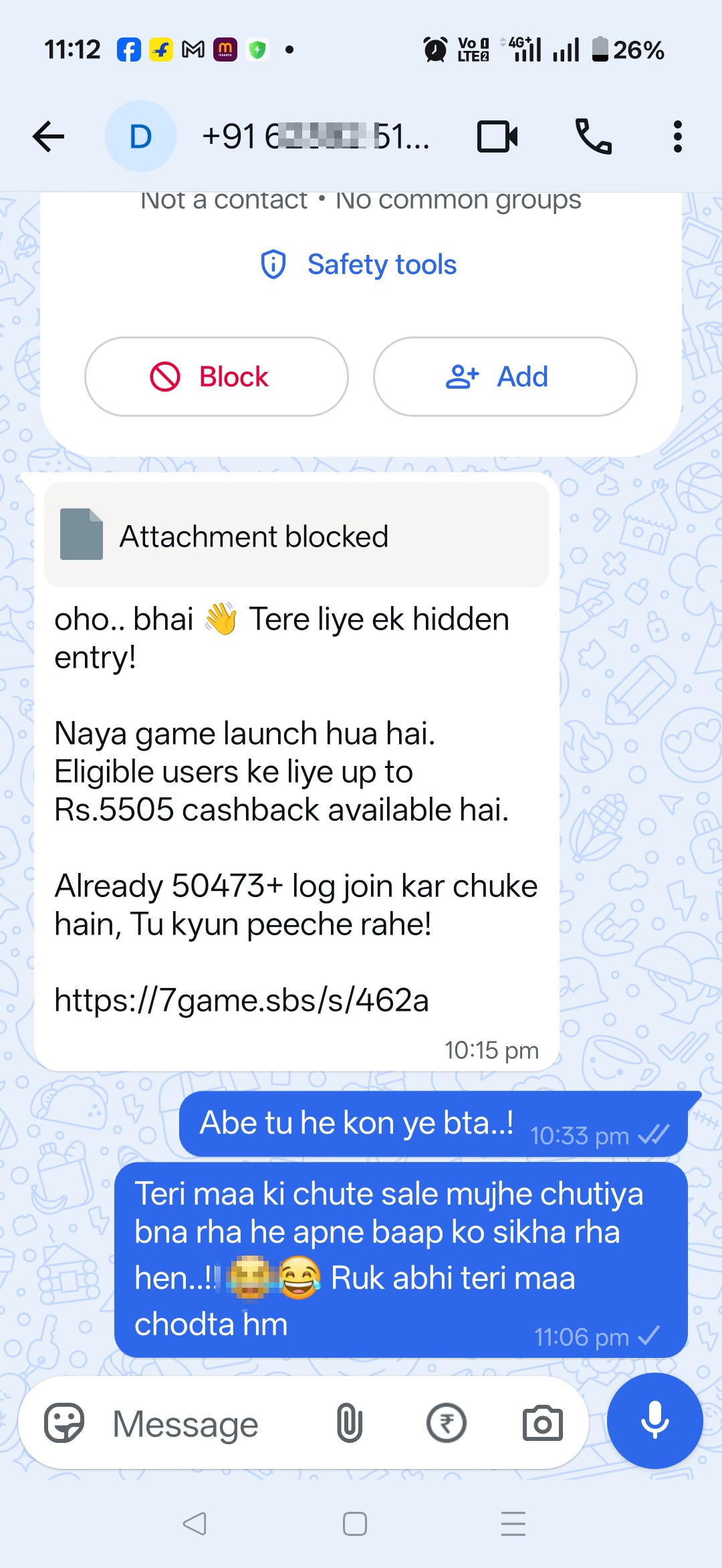 This guy messaged me on WhatsApp and it was a link. If I had clicked on that link, then my...!