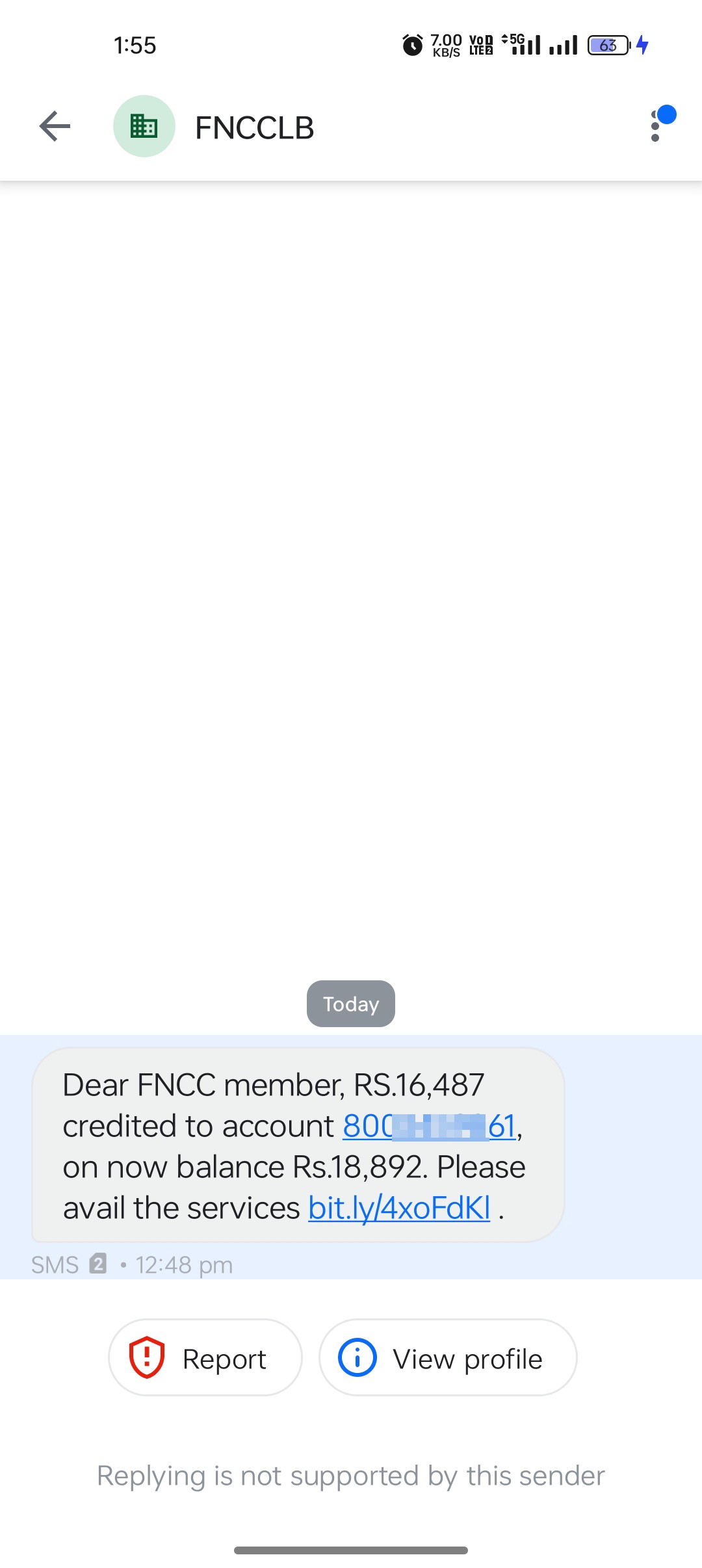  I have received a otp massege like money credited in account but this is scam.